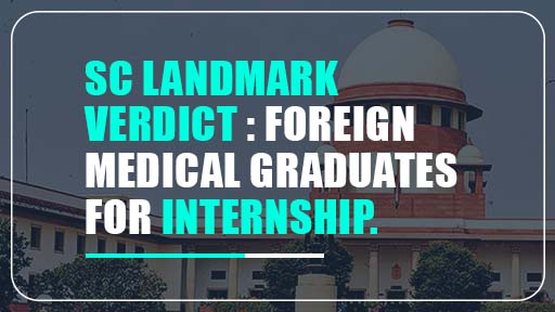 Foreign Medical Graduates for Internship.